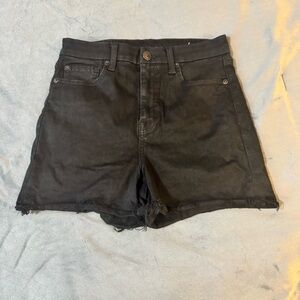 American Eagle Outfitters Black Jean Shorts High-Waisted Raw Hem

#1060